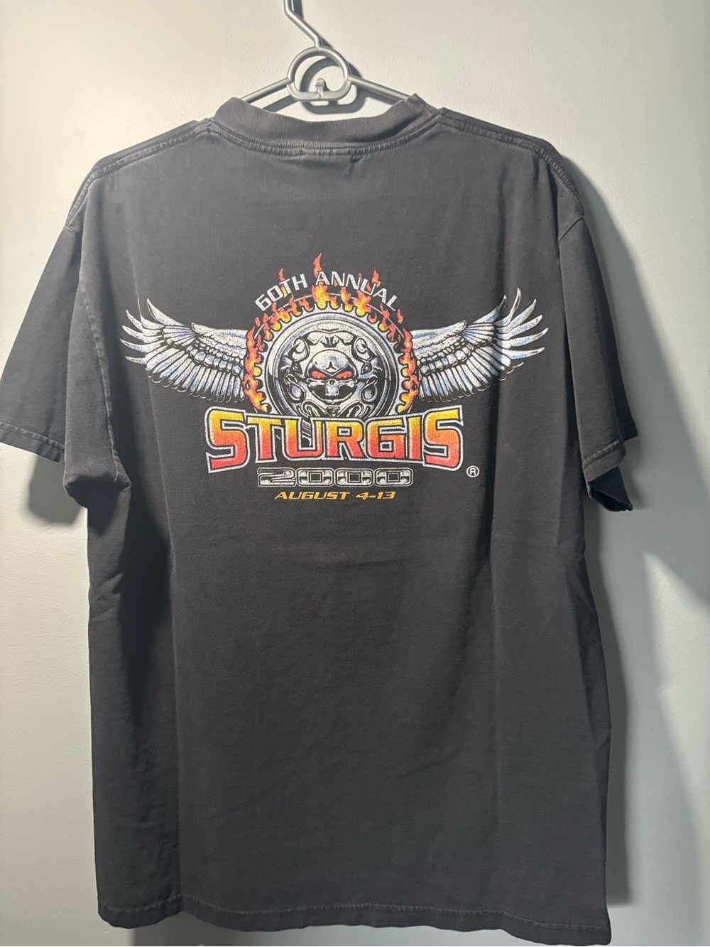 Y2K biker 60th anniversary STURGIS 2000s vintage skull graphic shirt